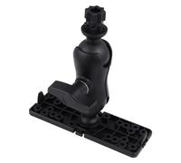 ifundom Support pour Sondeur de Pêche en Kayak Noir, Plateforme Multifonctionnelle Tête Réglable et Douille Hexagonale Compatible Base Ronde, Accessoire pour Pièces de Kayak et Traqueur