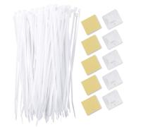 ifundom Supports Adhésifs Blancs pour Clips Câbles en Pe Isolation et Résistance Uv, Fixation Créative pour Gestion de Câbles Domestique et Bureau