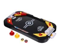 ifundom Table de Hockey sur Glace Mini 2 Joueurs Noir, Jeu Éducatif de Table Compact, Jeu D’Arcade pour Garçon et Filles, Compétition Rapide et Divertissante, pour Loisirs et Salle de