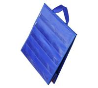 ifundom Tableau de Poche Éducatif Pliable en Tissu Oxford et PVC 10 Pochettes Transparentes Rouges et Bleues Support Autoportant pour Cartes Pédagogiques Outil Indispensable pour