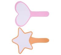 ifundom Tableaux de Score en Mousse Effaçables à Sec 2 Pièces, Mini Tableau Blanc Vierge Portable Surface D’écriture Simple Face, pour Juges et Jeux en Extérieur, Couleurs Orange Étoile