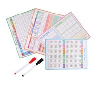 ifundom Tableaux d'Exercices de Mathématiques Effaçables, Lot de 4 Tableaux Recto-Verso pour Addition et Soustraction, Aide Visuelle pour Garçon et Filles en Apprentissage, Portable