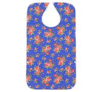 ifundom Tablier de Repas Imperméable en Coton 100% Récupérateur D’aliments, Bavoir Adulte Bleu à Bouton-pression, Protection Anti-fuite pour Personnes Âgées et Soins, Serviette à Salive