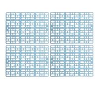 ifundom Tapis de Pied pour Petits Animaux à Trous, Lot de 4 en Plastique | Drainage Facile des Déchets, Structure Creuse à Supports Multiples, Découpable et Assemblable pour Cages de Rats et Cochons