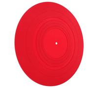 ifundom Tapis de Platine Vinyle Antistatique en Silicone Rouge 295 MM Patin pour Platine Vinyle Tapis de Disque Antidérapant Protection Poussière et Électricité Statique pour Écoute à