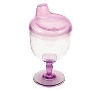ifundom Tasse à bec de calice Verre à vin Tasse à bec avec couvercle Pas de déversement Gobelet de boisson anti-chute pour fête d'anniversaire 170 ml