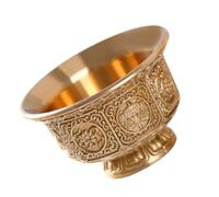 ifundom Tasse Offrande Cuivre Pur Décorative pour Bouddhisme Coupelle Maison sans Odeur Accessoire Authentique pour Autel et Pratique Religieuse