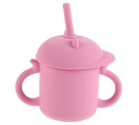 ifundom Tasse Silicone Antidérapante pour Garçon Fille avec Paille et Poignées Cup Résistante Aux Chocs pour Voyage et Apprentissage des Boissons