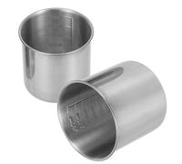 ifundom Tasses à Mesurer Balance Précise Portable 350ml Lot de 2 en Acier Inoxydable et 250ml Ustensiles de Mesure Solide Cuisine et Pique-