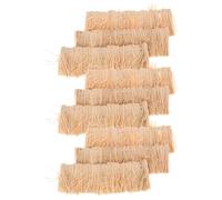 ifundom Toiture de Chaume Miniature Décorative 9 Pcs pour Maison de Poupée, Faux Chaume 3x10 Cm, Simulation Réaliste, Décor Diorama Jardin Féerique, Accessoires Miniatures