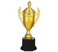 ifundom Trophée de Récompense Plastique Grand Modèle 27 Cm Couvercle, Coupe Trophée de Compétition Sportive, Décoration pour Célébration et Remise de Prix, Accessoire pour Réutilisable