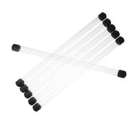 ifundom Tube de Rangement Rond Portable en Plastique Rigide Transparent, 6 Tubes Couvercles Étanches, 9 Pouces, Adaptés pour Bâtons de Parfum en Bois d'Agar et Transport Sécurisé