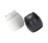 ifundom Urne Funéraire pour Animaux De Compagnie 2 Pièces Jolie Urne Funéraire en Céramique pour Cendres - Pot Commémoratif en Forme De Chat avec Fermeture Sécurisée - Rangement