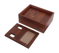 ifundom Urne Funéraire pour Animaux de Compagnie en Bois Massif Cadre Photo, Boîte Commémorative Compacte pour Chien et Chat, Surface Résistante aux Rayures, Présentoir Souvenir Deuil