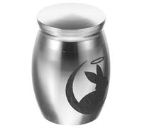 ifundom Urne Funéraire pour Lapin Cendres Métallique Petite avec Couvercle pour Animaux De Compagnie