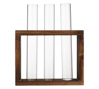 ifundom Vase Tube à Essai en Verre Transparent Petit Format Récipient Hydroponique pour Plantes D’Intérieur Terrarium Verre Ouverture Ronde Lisse pour Culture Hydroponique et Décoration