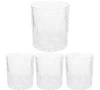ifundom Verres à Whisky Design Simple Confortable 200ml en Verre Délicat Lot de 4 Multifonction pour Bar ou Dégustation à Domicile