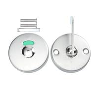 ifundom Verrou Indicateur Rouge Vert en Acier Inoxydable pour Porte | Toilettes Publiques, Cloisons de Gare et Centre Commercial, État Occupé, Finition Argenté