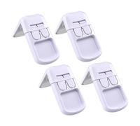 ifundom Verrous de Sécurité Facile à Ouvrir Parents 4pcs pour Garçon et Filles Angle Droit en ABS Blanc Protection Bébé pour Tiroirs et Appareils Électriques