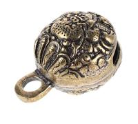 ifundom Vintage Brass Keychain Bell Pendant Lion Motif Lucky Charm For Car Backpack Home Decor DIY Accessory