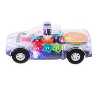 ifundom Voiture Électrique Transparente à Rouages Lumière LED, Mécanique Sonore pour Tout-Petits 1-3 Ans, Livré Tournevis, Éducatif Lumineux pour Garçon et Filles