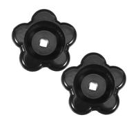 ifundom Volant de vanne en bakélite ergonomique noire, 2 pièces, poignée papillon pour accessoires de vanne, adaptée aux environnements extérieurs et commerciaux