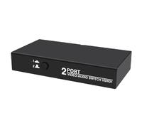 iFutniew 1 commutateur AV 2 en 1 sortie AV 2 ports 3RCA AV Audio Vidéo Switch Splitter Noir Métal pour lecteur DVD STB HDTV TV Box