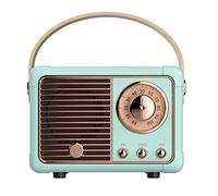 iFutniew 1 PC Rétro Bluetooth Enceinte Son Stéréo Portable Mini Lecteur de Musique Voyage Bleu