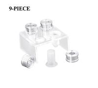 iFutniew 9 pièces DIY 12,1 mm simple tube de remplissage de rouge à lèvres moule en silicone anneau en aluminium support quatre trous outil de rouge à lèvres maison ensemble simple ensemble moule en