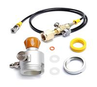 iFutniew Adaptateur de CO2 de remplissage avec valve de déverrouillage pour réservoir de CO2 à connexion rapide de 60 l