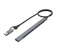 iFutniew Adaptateur de station d'accueil USB 2.0/USB 3.0 - 5 Gbit/s - Transmission haute vitesse - Multi-ports USB - Pour PC et ordinateur