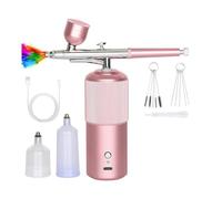 iFutniew Airbrush Set Compresseur Airbrush Portable Rechargeable Métal pour Nail Art Cosmétique Décoration de Gâteau