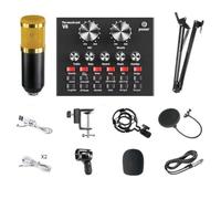 iFutniew BM-800+V8 Kit de carte son Accessoires Podcast Équipement Bundle Réseau vocal Karaoké Diaphragme Microphone à condensateur Kit karaoké