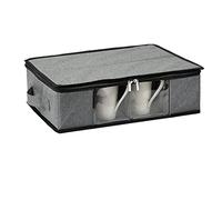 iFutniew BoîTe de Rangement pour Tasses et Tasses, Organisateur de Tasses à Café, RéCipient de Rangement pour Tasses à Thé, Coffre de Rangement pour Tasses en Verre avec SéParateurs