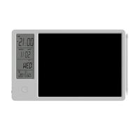 iFutniew Calendrier de bureau électronique multifonction avec écran LCD pour écrire à la main - Blanc - Facile à installer et à utiliser