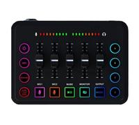 iFutniew Carte son 48 V Interface audio rechargeable RVB avec interface microphone XLR pour baladodiffusion/enregistrement, fabrication soignée