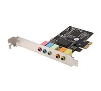 iFutniew Carte Son PCIe PCI-E X1 CMI8738 Puce 32/64 Bits Carte Son StéRéO 5.1 Canaux Carte Son IntéGréE de Bureau pour PC