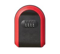 iFutniew Coffre-fort à clés résistant aux intempéries, combinaison à 4 chiffres, boîtier de rangement pour clés de sécurité extérieur, boîte de rangement à clés murale facile à installer, noir et
