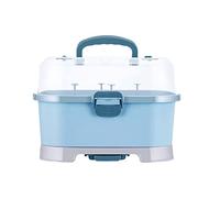 iFutniew Égouttoir de rangement pour biberons de bébé, boîte de rangement pour biberons d'allaitement avec couvercle, organiseur portable pour armoire de cuisine