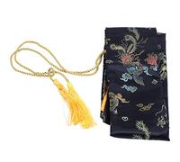 iFutniew Katana Sac d'épée de samouraï Dragon et Phoenix en tissu Noir 135 cm