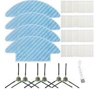 iFutniew Kit d'accessoires de rechange pour aspirateur robot M210 M210S M210B M213 Brosse latérale Filtre Mop Brosse de nettoyage