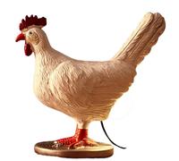 iFutniew Lampe de table LED en résine avec œuf de poule - Lumière douce et chaude - Alimentée par USB - 15,5 x 6 x 14 cm