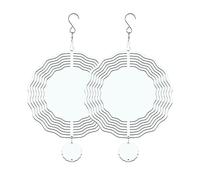 iFutniew Lot de 2 éoliennes à sublimation de 20,3 cm, sculpture cinétique 3D double face alimentée par le vent pour jardin extérieur