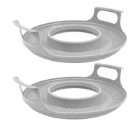 iFutniew Lot de 2 supports de bol pour micro-ondes avec poignées - Plateau de refroidissement pour micro-ondes
