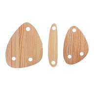iFutniew Lot de 3 plateaux de service en bois pour bouteille de vin, charcuterie, plateau, fête, fromage flottant