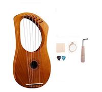 iFutniew Lyre à 7 cordes en bois avec sac de transport et accessoires Style B