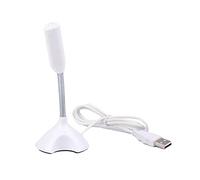 iFutniew Micro USB pour ordinateur portable, micro vocal haute sensibilité, mini studio avec support, jeu et conférence pour PC, blanc