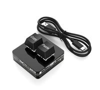 iFutniew Mini clavier personnalisé 2 touches RVB Macro OSU Clavier mécanique programmable pour le travail de jeu, noir, type B, facile à installer