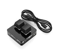 iFutniew Mini clavier personnalisé 2 touches RVB Macro OSU Clavier mécanique programmable pour le travail de jeu, noir, type A, facile à installer et à utiliser