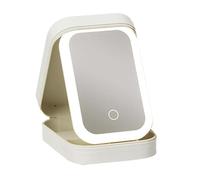 iFutniew Miroir de Maquillage de Voyage avec Lumière, Trousse de Maquillage Compacte avec Miroir LED, Miroir de Beauté Éclairé Portable, Éclairage 3 Couleurs